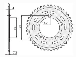 SUNSTAR ZĘBATKA TYLNA 4508 43 KTM 950/990/1190 RC8 /DUKE/ SUPERMOTO