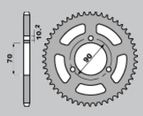 JR ZĘBATKA TYŁ 239 42 HONDA MTX 80R 83-86 JR ZĘBATKA TYŁ 239 42 HONDA MTX 80R 83-86