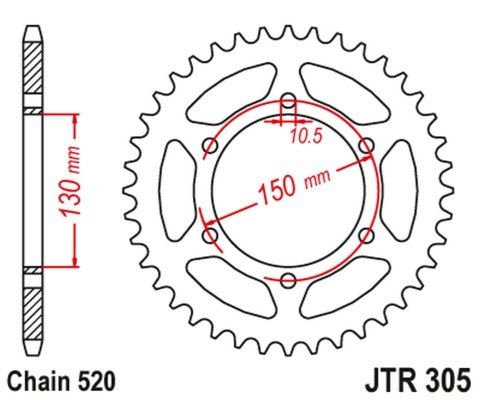 JT ZĘBATKA TYŁ 236 46 HONDA NX 650 95-01, YAMAHA XJ 6 09-15 23646JTZBK ŁAŃC JT ZĘBATKA TYŁ 236 46 HONDA NX 650 95-01, YAMAHA XJ 6 09-15 23646JTZBK ŁAŃC