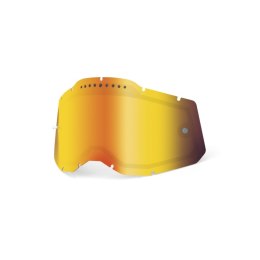 100 PROCENT RC2/AC2/ST2 REPLACEMENT LENS -VENTED DUAL PANE MIRROR RED, SZYB