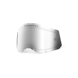 100 PROCENT RC2/AC2/ST2 REPLACEMENT LENS -VENTED DUAL PANE MIRROR SILVER, S