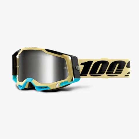 100 PROCENT GOGLE RACECRAFT 2 AIRBLAST SILVER LENS - BROWN SZYBKA LUSTRO