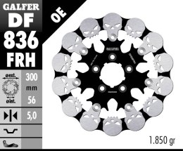 GALFER TARCZA HAMULCOWA TYŁ HARLEY-DAVIDSON 300X56X5 PŁYWAJĄ