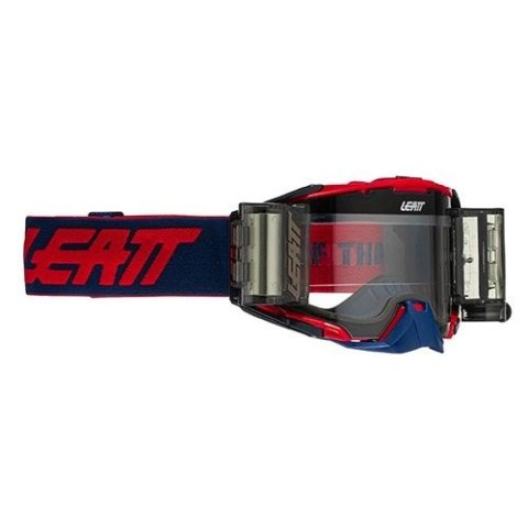 LEATT GOGLE VELOCITY 6.5 ROLL-OFF GOGGLE RED/BLUE LENS CLEAR 83% -GRANATOWY