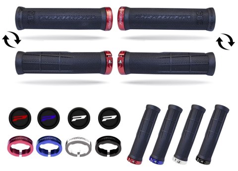 PROGRIP MANETKI PG995 ATV JET SKI 22+22MM, DŁ. 120MM Z CZARNĄ BLOKADĄ LOCK-ON 995-318 995-102