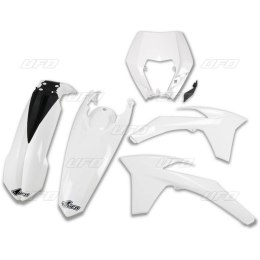 UFO KOMPLET PLASTIKÓW KTM EXC/EXCF 12-13 Z OSŁONĄ LAMPY UNI BIAŁY KT521E047
