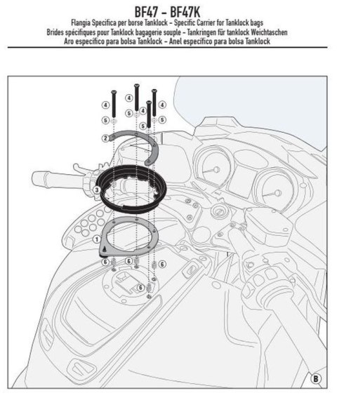 KAPPA MOCOWANIE TANKLOCK BMW R 1200RT 05-13