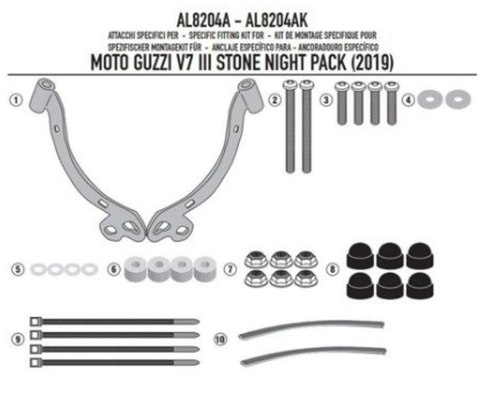 KAPPA MOCOWANIE SZYB 100ALBK, 140AK, 140SK MOTO GUZZI V7 III STONE NIGHT PACK 19