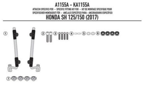 KAPPA MOCOWANIE SZYBY 1117AK HONDA SH 125I-150I (17-19)