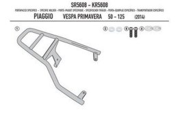 KAPPA STELAŻ KUFRA PIAGGIO VESPA PRIMAVERA 50-125-150 14-19, SPRINT 14-19 BEZ PŁYTY
