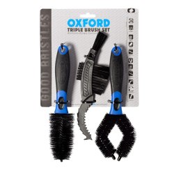 OXFORD ZESTAW SZCZOTEK DO CZYSZCZENIA MOTOCYKLA BICYCLE TRIPLE BRUSH SET