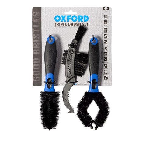 OXFORD ZESTAW SZCZOTEK DO CZYSZCZENIA MOTOCYKLA BICYCLE TRIPLE BRUSH SET