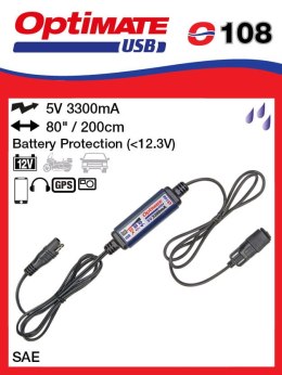 OPTIMATE ŁADOWARKA USB ZE ZŁĄCZEM SAE 3300MA (EL)