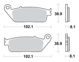 SBS KLOCKI HAMULCOWE KH142 / KH226 TRACK AND SPORT SINTER KOLOR ZŁOTY