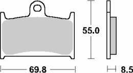 SBS KLOCKI HAMULCOWE KH145 / KH236 TRACK AND SPORT SINTER KOLOR ZŁOTY