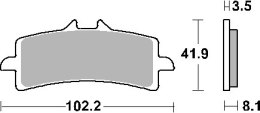 SBS KLOCKI HAMULCOWE KH447 TRACK AND SPORT SINTER KOLOR ZŁOTY