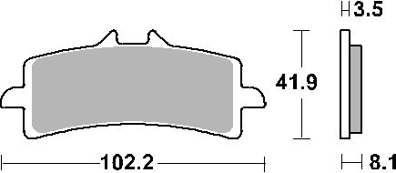 SBS KLOCKI HAMULCOWE KH447 TRACK AND SPORT SINTER KOLOR ZŁOTY
