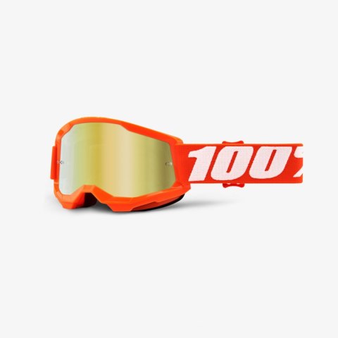 100 PROCENT FA20 STRATA 2 YOUTH GOGGLE ORANGE -MIRROR GOLD LENS -GOGLE JUNI