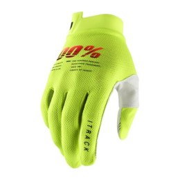 100 PROCENT RĘKAWICE ITRACK FLUO YELLOW ŻÓŁTY ROZMIAR S