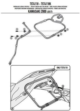 KAPPA STELAŻ POD TORBY SAKWY BOCZNE RB105 LUB UNI KAWASAKI Z 900 17-19, 20