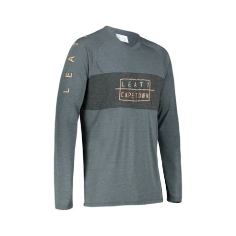 LEATT KOSZULKA ROWEROWA MTB GRAVITY 2.0 JERSEY CORAL GREY/GRAFITOWY L