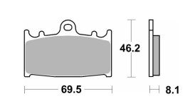 SBS KLOCKI HAMULCOWE KH158 TRACK AND SPORT SINTER KOLOR ZŁOTY