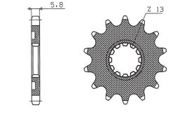 SUNSTAR ZĘBATKA PRZÓD 2141 14 KAWASAKI KXF 450 06-19, KLX-R 07-21 JTF1565.1