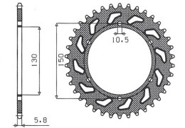SUNSTAR ZĘBATKA TYŁ 236 42 HONDA NX 650 88-90, FMX 05-08, XR 600 YAMAHA XJ6