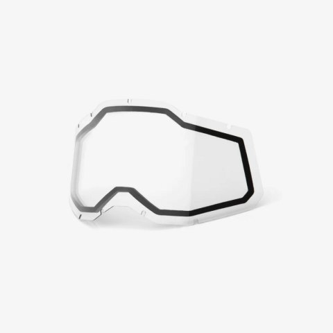 100 PROCENT RC2/AC2/ST2 REPLACEMENT LENS -CLEAR, SZYBA/SZYBKA PODWÓJNA DO G
