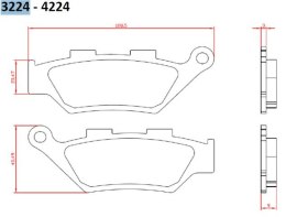 BRENTA KLOCKI HAMULCOWE KH322 BENELLI IMPERIALE 400 19-, LEONCIO 500 18-19,