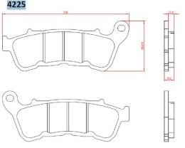 BRENTA KLOCKI HAMULCOWE KH640 SPIEK METALICZNY HARLEY-DAVIDSON XL883 XL1200 14-, PRZÓD FT 4225