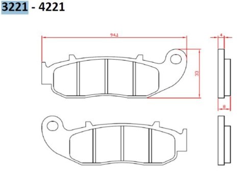 BRENTA KLOCKI HAMULCOWE FANTIC ENDURO/SUPER MOTARD 50/125/250 '13-, PRZÓD