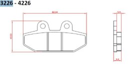 BRENTA KLOCKI HAMULCOWE KH710 HARLEY-DAVIDSON 1750/1870 18-20, TYŁ FT 3226