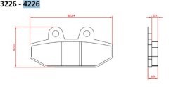 BRENTA KLOCKI HAMULCOWE KH710 SPIEK METALICZNY HARLEY-DAVIDSON 1750 1870 18-20, TYŁ FT 4226
