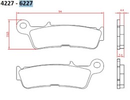 BRENTA KLOCKI HAMULCOWE SPIEK METALICZNY OFF ROAD YAMAHA YZ 450 20-, PRZÓD