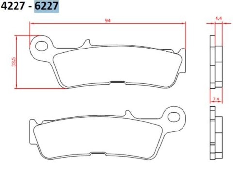 BRENTA KLOCKI HAMULCOWE SPIEK METALICZNY OFF ROAD YAMAHA YZ 450 20-, PRZÓD