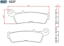 BRENTA KLOCKI HAMULCOWE SPIEK METALICZNY YAMAHA YZ 450 '20-, PRZÓD