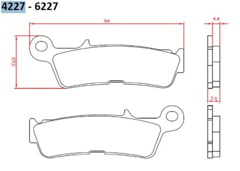 BRENTA KLOCKI HAMULCOWE SPIEK METALICZNY YAMAHA YZ 450 '20-, PRZÓD