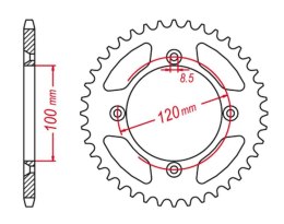 GROSSKOPF ZĘBATKA TYŁ ALUMINIOWA 798 56 RM 80 85 02-18, YZ 93-24 JTR798.56
