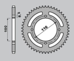 GROSSKOPF ZĘBATKA TYŁ ALU GREEN 467 52 KAWASAKI KX 80 98-00, 85 01-20, 100