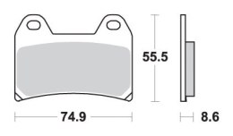 SBS KLOCKI HAMULCOWE KH244 TRACK AND SPORT SINTER KOLOR ZŁOTY 706RST