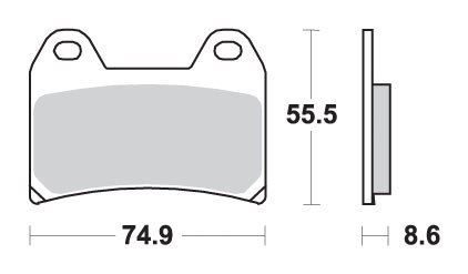 SBS KLOCKI HAMULCOWE KH244 TRACK AND SPORT SINTER KOLOR ZŁOTY 706RST
