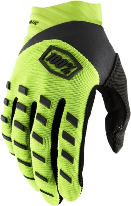 100 PROCENT RĘKAWICE AIRMATIC FLUO YELLOW/BLACK ŻÓŁTY FLUO/BLACK ROZMIAR L
