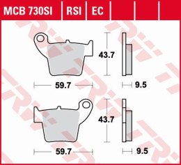TRW LUCAS KLOCKI HAMULCOWE KH346 ORGANIC HONDA CR 125 250 02-07, CRF 450 02-17, TYŁ