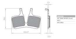 BRENTA KLOCKI HAMULCOWE ROWEROWE SINTER MAGURA MT 5, MT 7 DO WSZYSTKICH