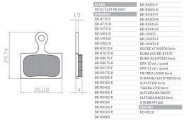 BRENTA KLOCKI HAMULCOWE ROWEROWE SINTER SHIMANO DURA ACE BR-R9170, ULTEGRA