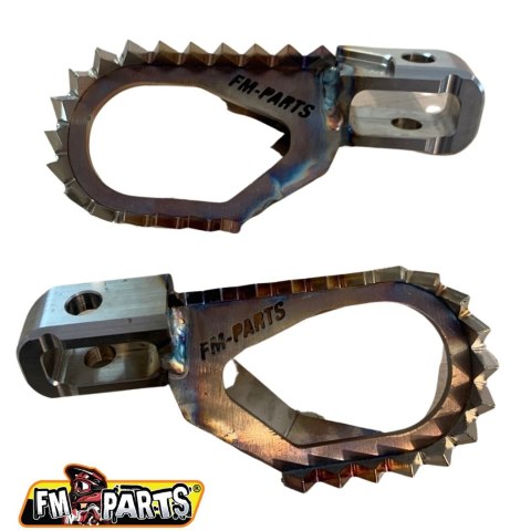 FM-PARTS OFFSET SPODNÓŻKI KPL STAINLESS FOOTPEGS KTM HUSQVARNA GAS 17-23 STALOWY
