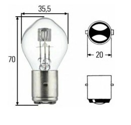 HELLA ŻARÓWKA S2 45/40W 12V BA20D