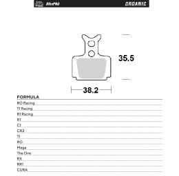 MOTO-MASTER KLOCKI HAMULCOWE ROWEROWE ORGANIC FORMULA CURA, RO RACING, T1 R