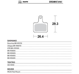 MOTO-MASTER KLOCKI HAMULCOWE ROWEROWE ORGANIC SPORT SHIMANO DURA ACE BR-R91
